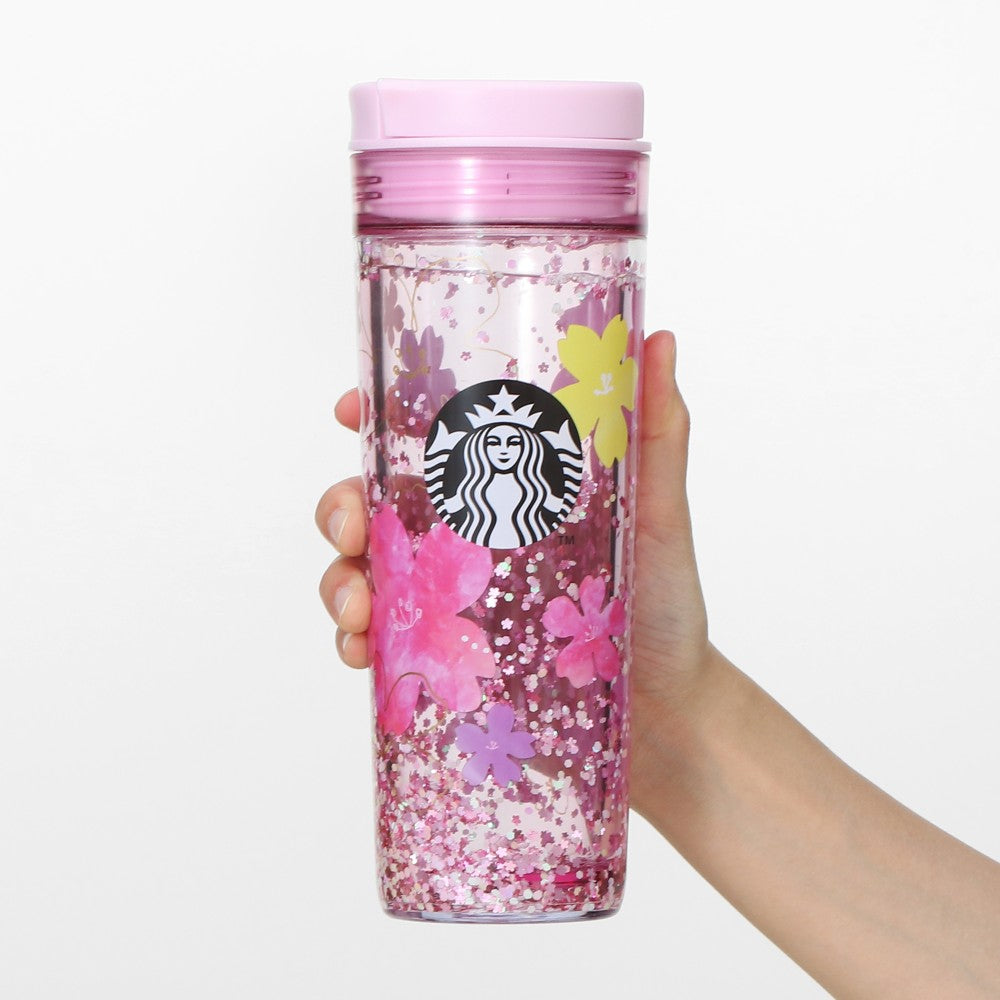 Water Tumbler Pink Glitter 473ml - SAKURA 2024 - Starbucks Japan