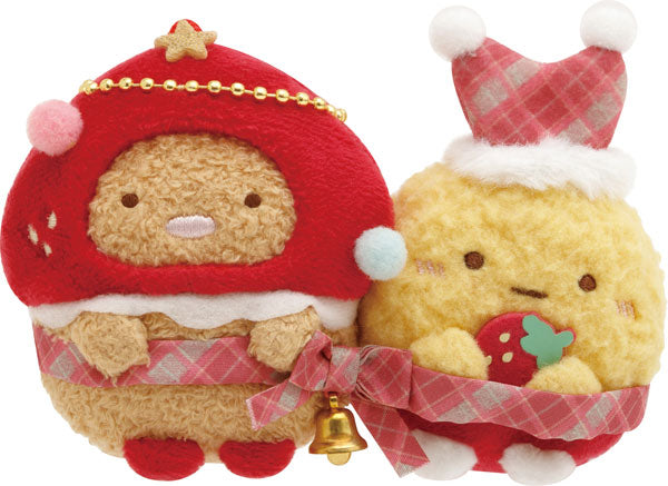 Tonkatsu and Ebi Fry Plush (Tenori) Strawberry Christmas - Sumikko Gurashi - San-X