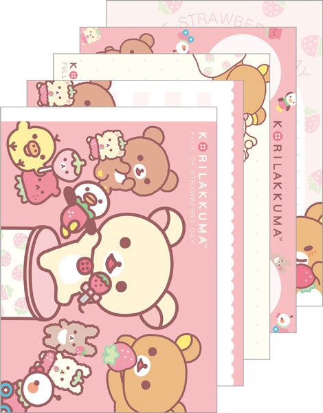 Korilakkuma - Full of Strawberry Day Memo Pad - Rilakkuma