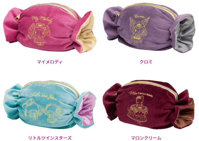 Candy Shaped Velvet Pouch - Sanrio Halloween 2022 Collection - Sanrio