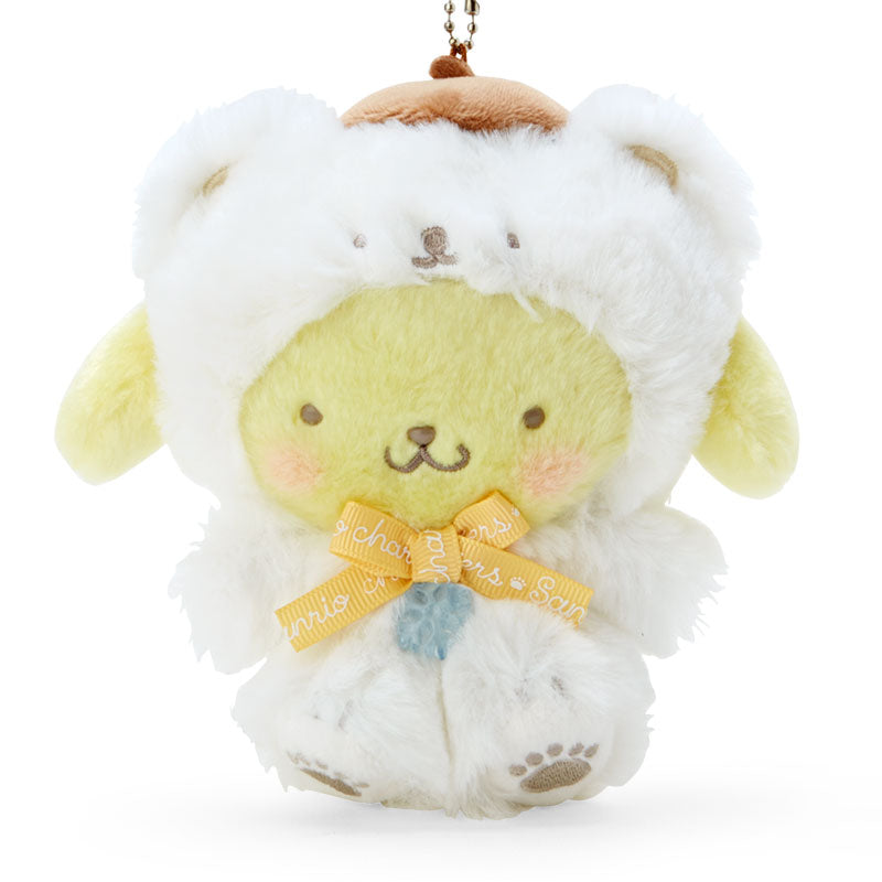 Pompompurin Keychain Plush - Snow Bear Christmas Design - Sanrio